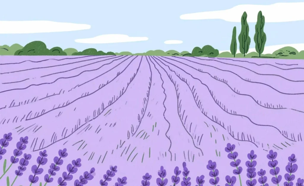 Beautiful lavender fields