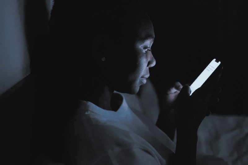 Playing with your phone before going to bed